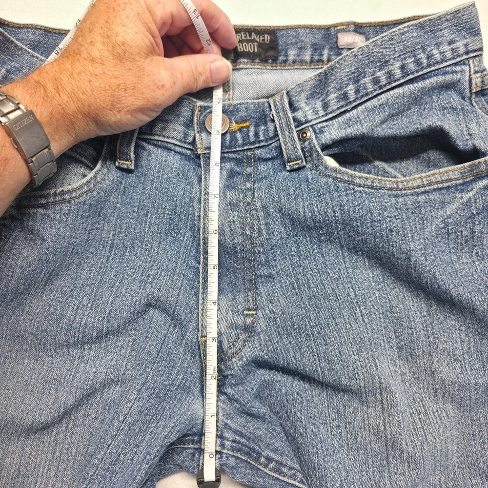 Ariat M4 Rebar Relaxed Boot Cut Denim Blue Jeans Size 32x38 Actual 31x37